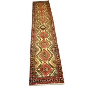 Løper Persisk teppe - Nomadisk - 406 x 80 cm - rød
