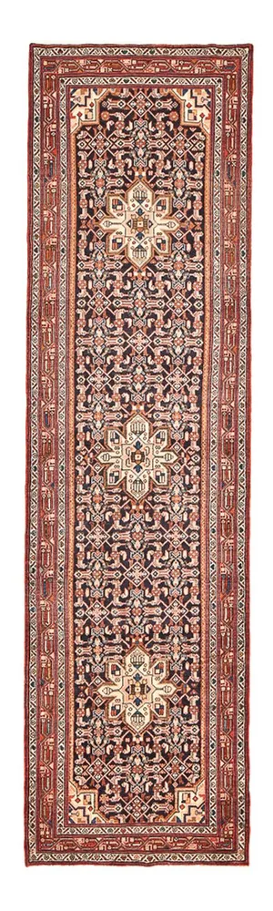 Løper Persisk teppe - Nomadisk - 412 x 114 cm - mørk rød