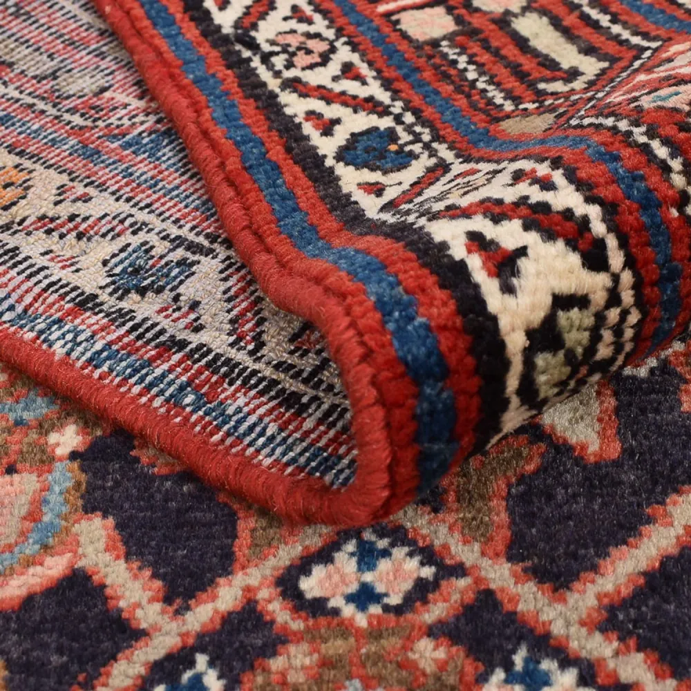 Løper Persisk teppe - Nomadisk - 412 x 114 cm - mørk rød