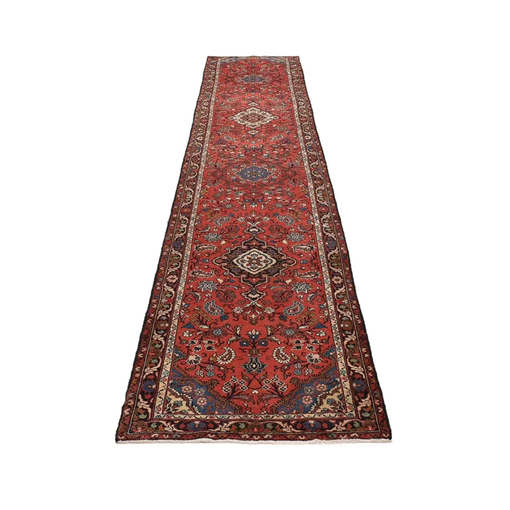 Løper Persisk teppe - Nomadisk - 420 x 78 cm - rød