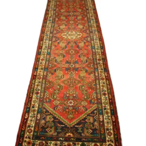 Løper Persisk teppe - Nomadisk - 426 x 107 cm - oransje