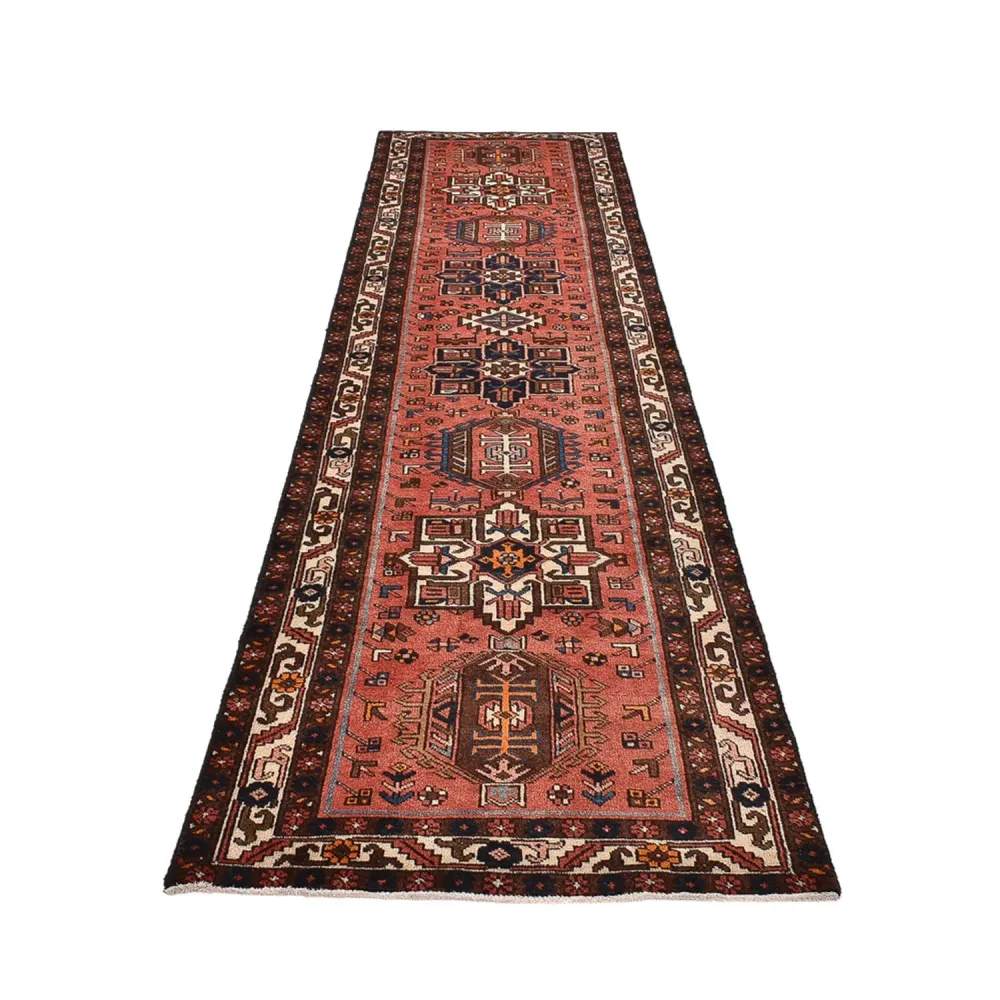 Løper Persisk teppe - Nomadisk - 452 x 98 cm - lys rød