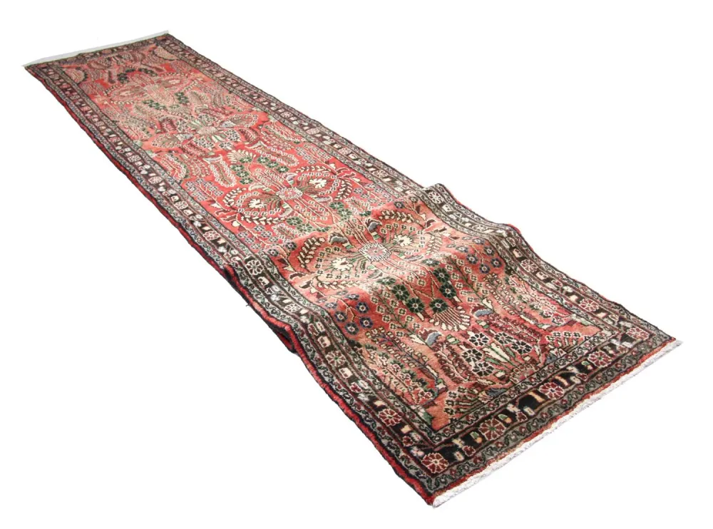 Løper Persisk teppe - Nomadisk - 453 x 90 cm - rød