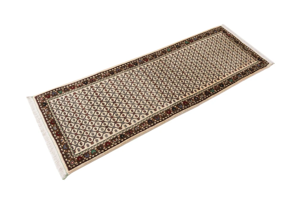 Løper Persisk teppe - Tabriz - 190 x 67 cm - lys beige