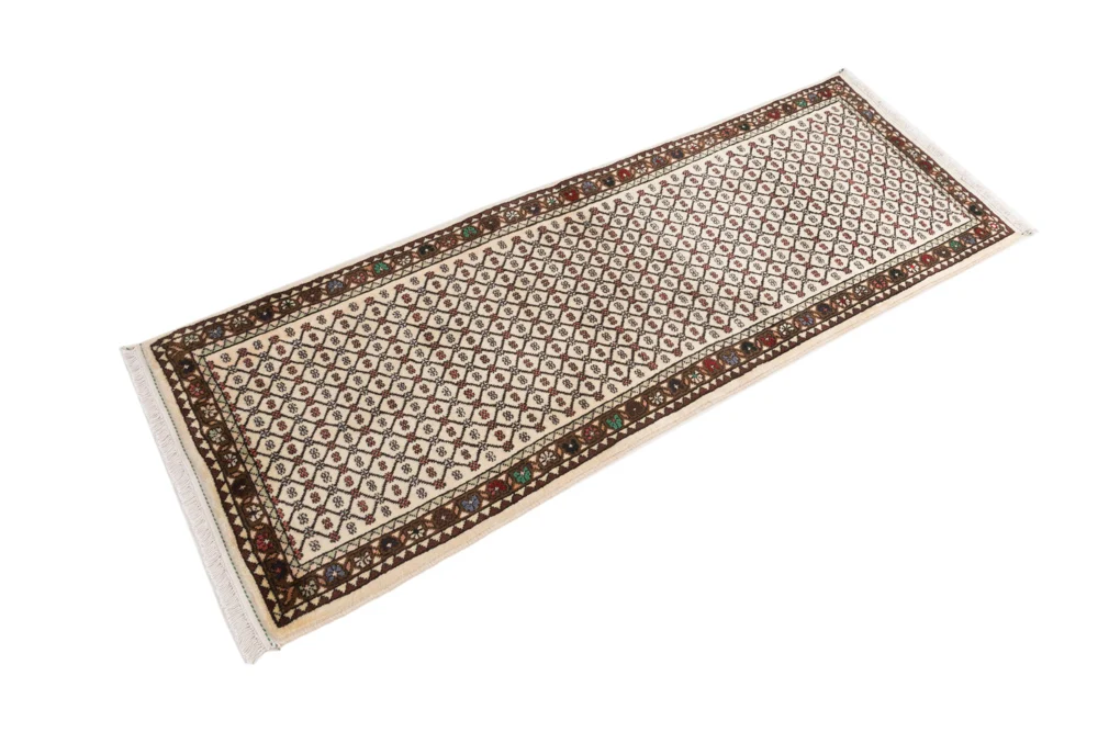 Løper Persisk teppe - Tabriz - 190 x 67 cm - lys beige