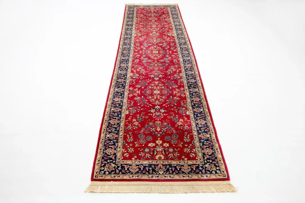 Løper Persisk teppe - Tabriz - 336 x 78 cm - rød