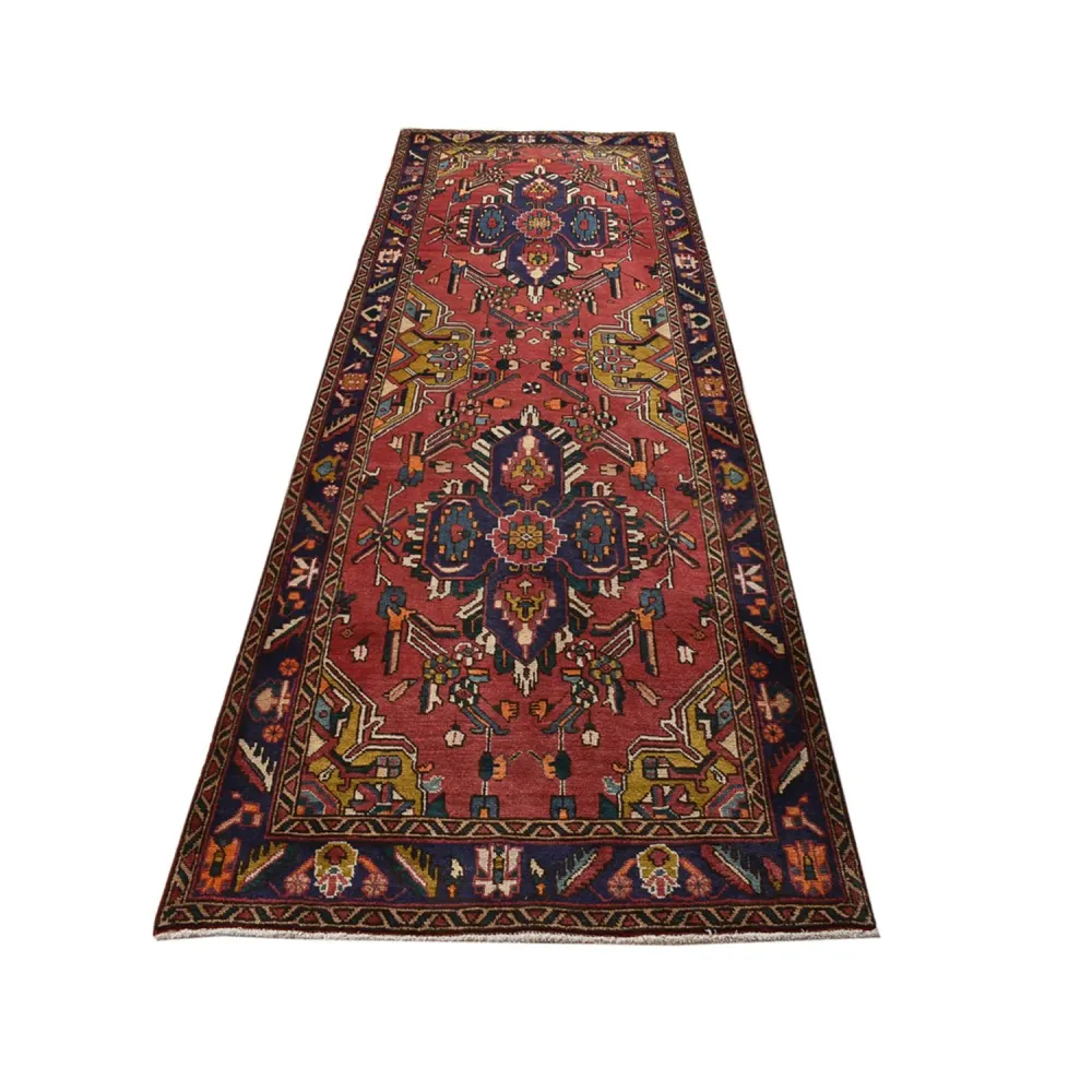 Løper Persisk teppe - Tabriz - 338 x 112 cm - rød
