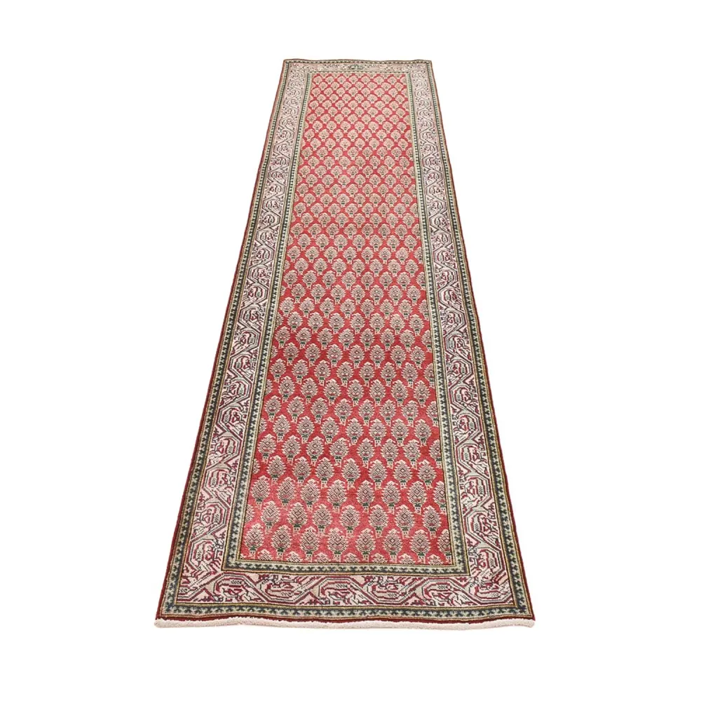 Løper Persisk teppe - Tabriz - 340 x 83 cm - rød