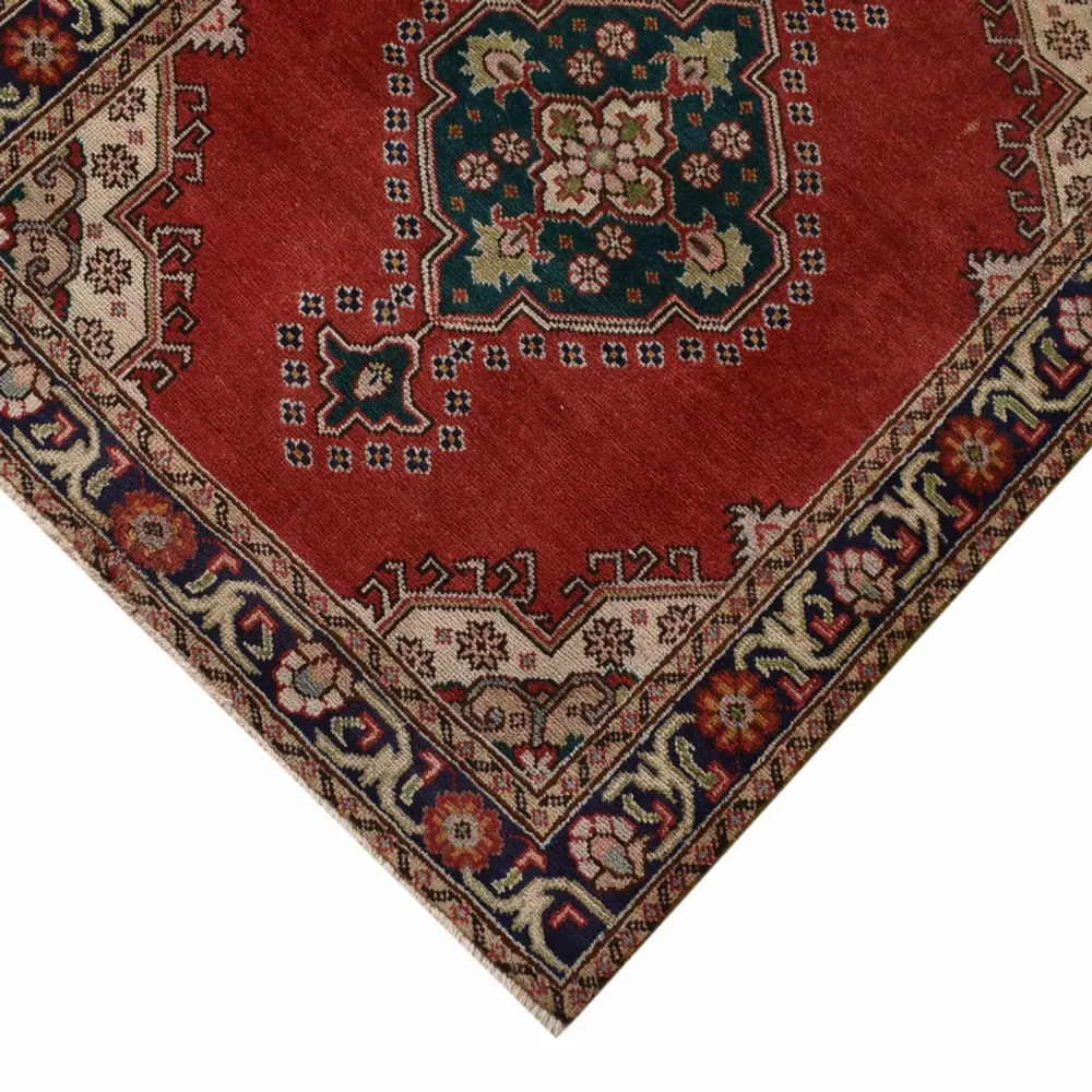 Løper Persisk teppe - Tabriz - 340 x 96 cm - rød