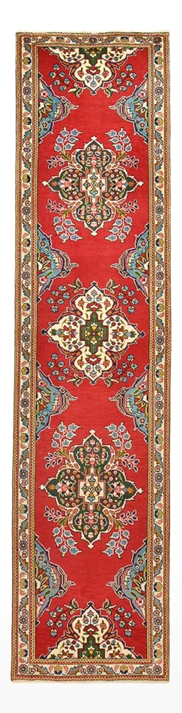 Løper Persisk teppe - Tabriz - 341 x 85 cm - rød