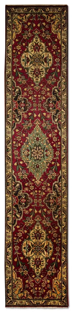 Løper Persisk teppe - Tabriz - 385 x 73 cm - rød