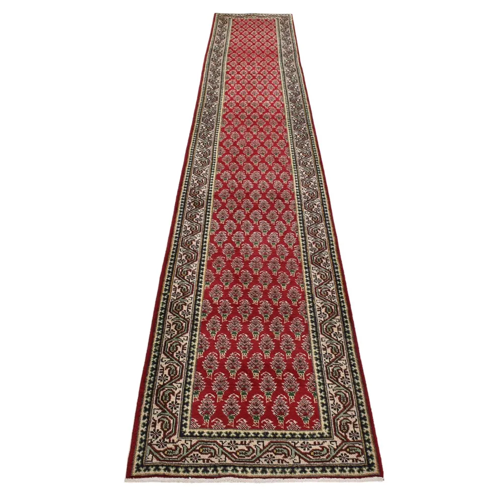 Løper Persisk teppe - Tabriz - 457 x 71 cm - rød