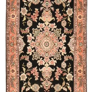 Løper Persisk teppe - Tabriz - Premium - 210 x 80 cm - mørkeblå