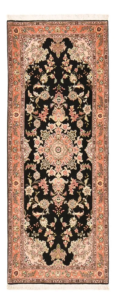 Løper Persisk teppe - Tabriz - Premium - 210 x 80 cm - mørkeblå