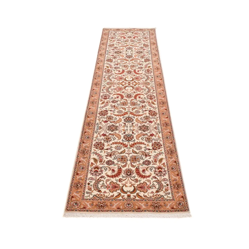 Løper Persisk teppe - Tabriz - Premium - 314 x 79 cm - beige