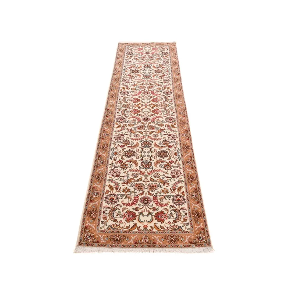 Løper Persisk teppe - Tabriz - Premium - 317 x 72 cm - beige