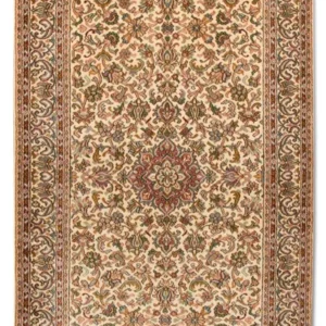 Løper Silketeppe - Kashmir silke - 190 x 77 cm - beige