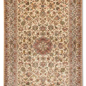 Løper Silketeppe - Kashmir silke - 192 x 79 cm - beige