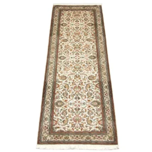 Løper Silketeppe - Kashmir silke - 250 x 80 cm - beige