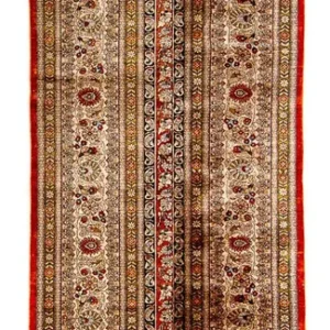 Løper Silketeppe - Kina silke - 272 x 71 cm - rød
