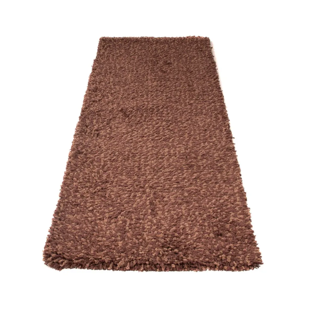Løper Teppe med høy luv - 204 x 70 cm - brun