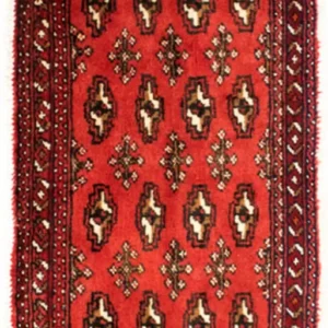 Løper Turkaman teppe - 100 x 50 cm - rød