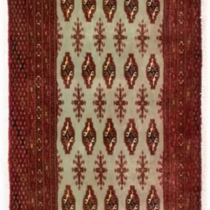 Løper Turkaman teppe - 100 x 50 cm - rød