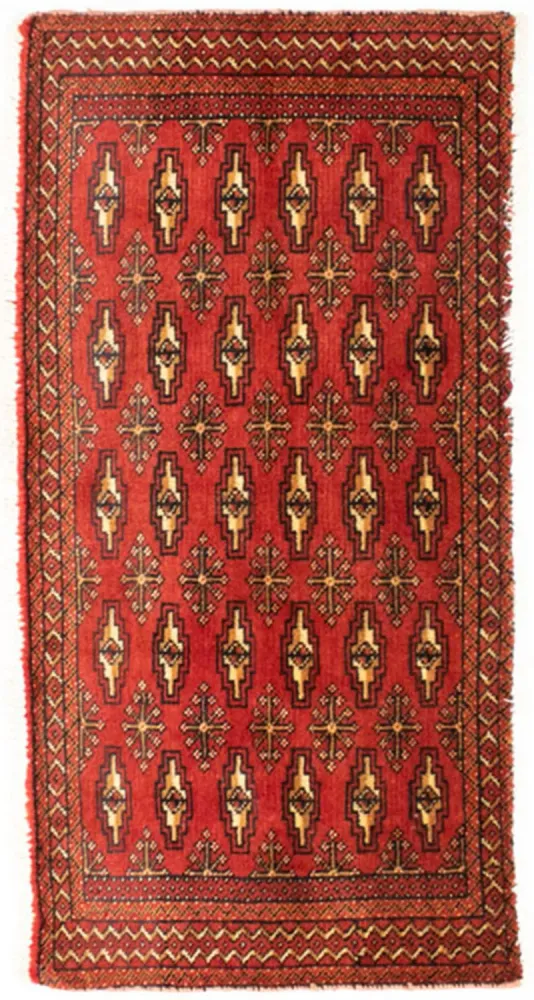 Løper Turkaman teppe - 100 x 50 cm - rød