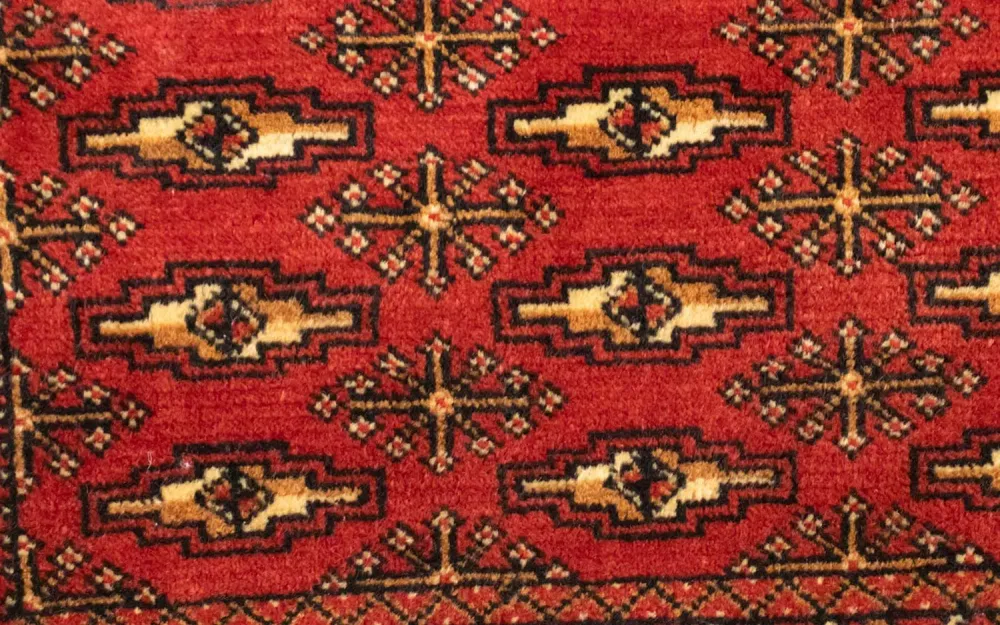 Løper Turkaman teppe - 100 x 50 cm - rød
