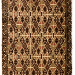 Løper Turkaman teppe - 100 x 50 cm - flerfarget