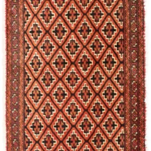 Løper Turkaman teppe - 100 x 50 cm - oransje