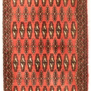 Løper Turkaman teppe - 100 x 50 cm - rust