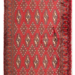 Løper Turkaman teppe - 130 x 60 cm - rød