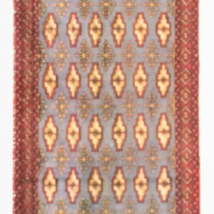 Løper Turkaman teppe - 136 x 57 cm - lyseblå