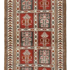 Løper Turkaman teppe - 186 x 76 cm - flerfarget