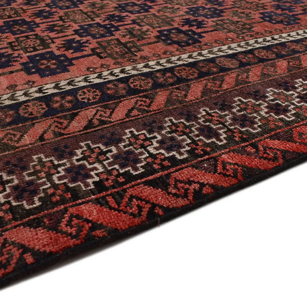 Løper Turkaman teppe - 219 x 114 cm - lys rød