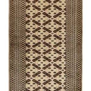 Løper Turkaman teppe - 285 x 79 cm - sand