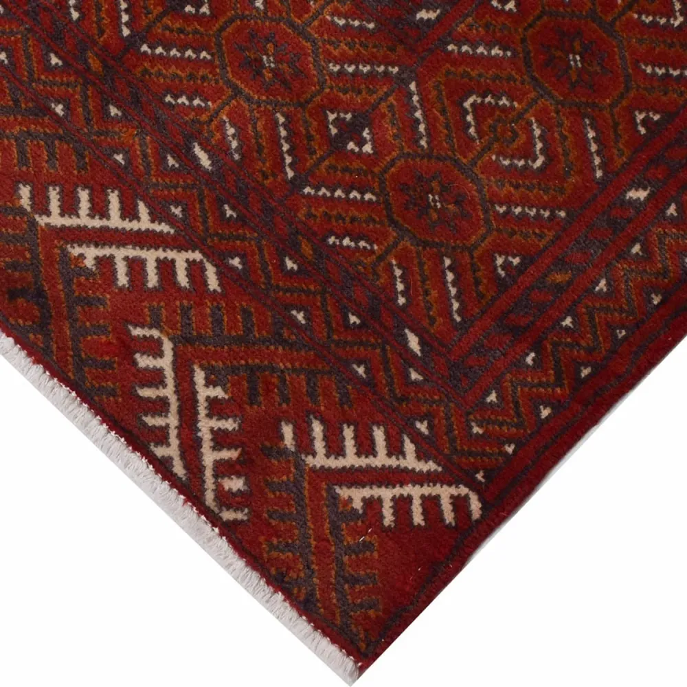 Løper Turkaman teppe - 287 x 102 cm - rød