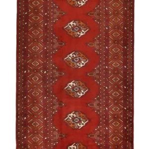 Løper Turkaman teppe - 287 x 102 cm - rød