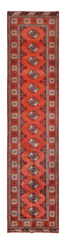 Løper Turkaman teppe - 333 x 96 cm - rød