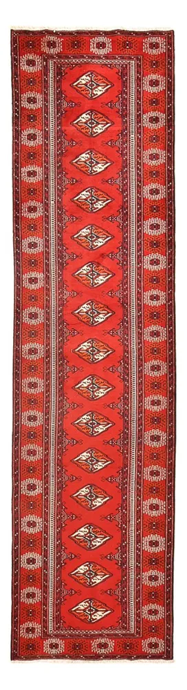 Løper Turkaman teppe - 353 x 89 cm - rød