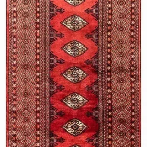 Løper Turkaman teppe - 369 x 106 cm - rød