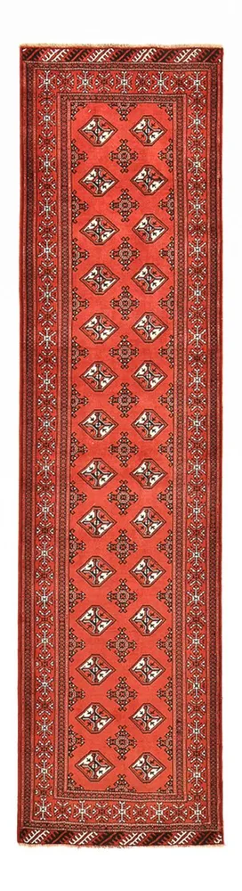 Løper Turkaman teppe - 376 x 98 cm - rød