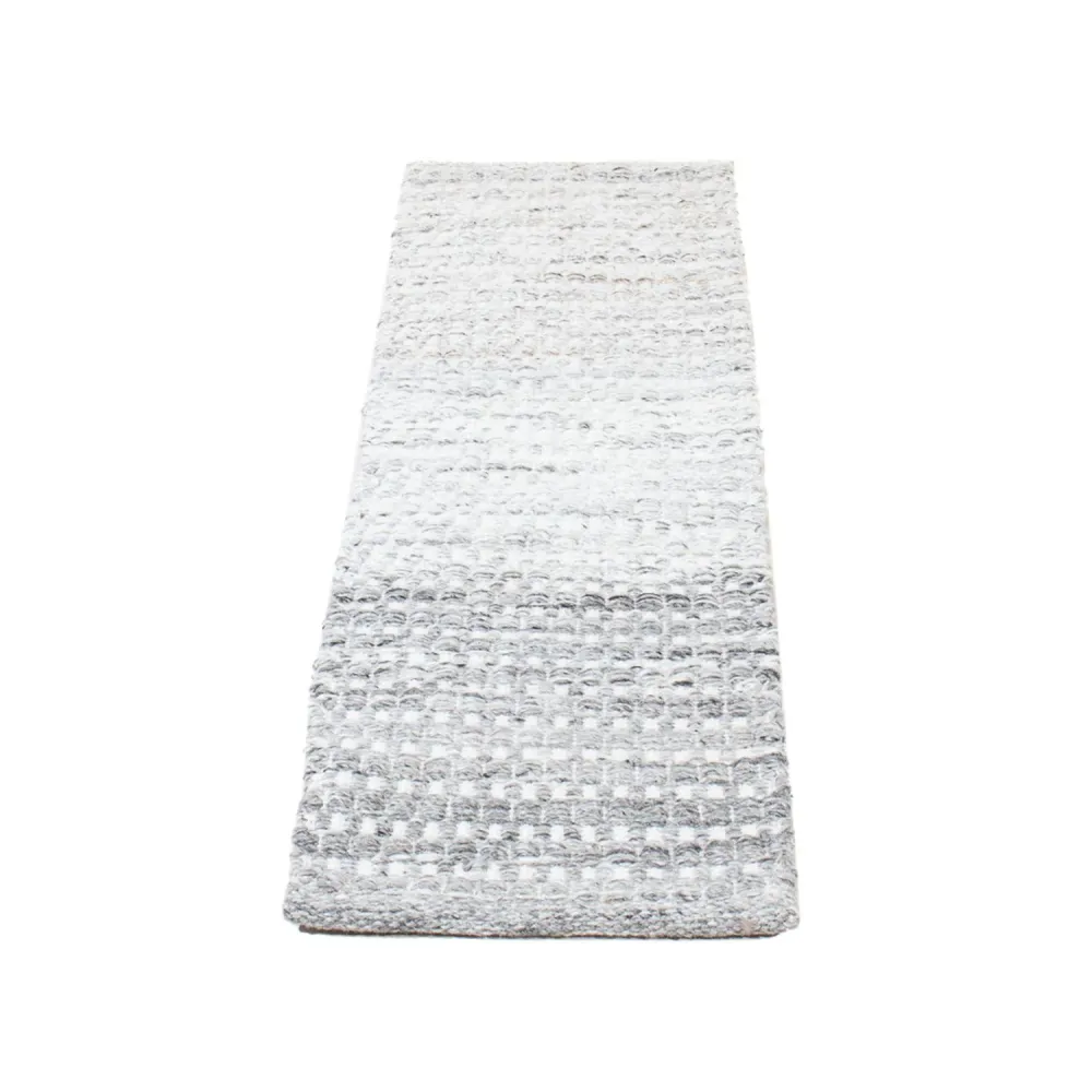 Løper Ullteppe - 104 x 33 cm - lysegrå