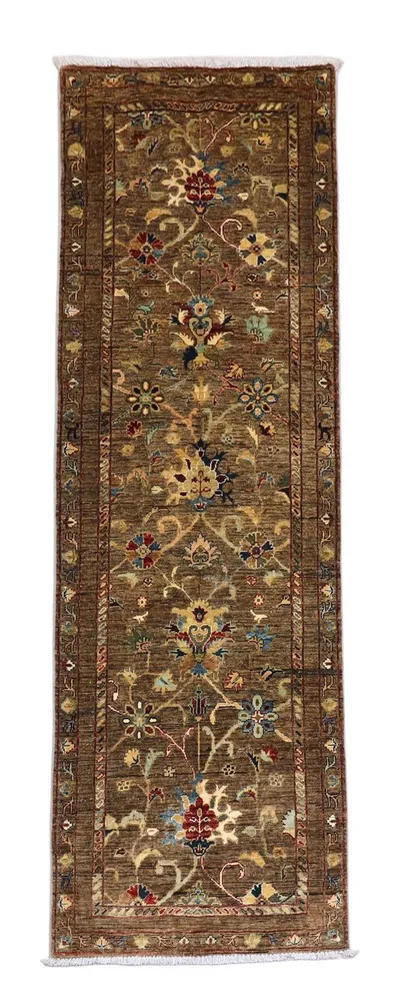 Løper Ziegler Teppe - 242 x 79 cm - olivengrønn