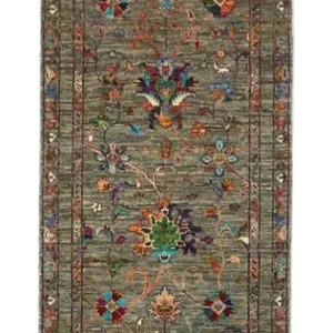 Løper Ziegler Teppe - 315 x 82 cm - olivengrønn