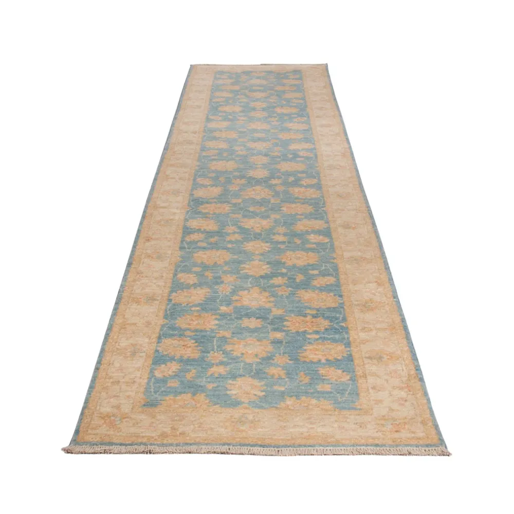 Løper Ziegler Teppe - 393 x 81 cm - lyseblå