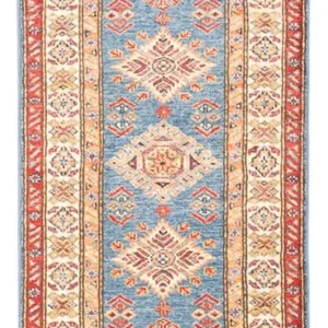 Løper Ziegler Teppe - Kazak - 177 x 61 cm - lyseblå