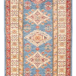 Løper Ziegler Teppe - Kazak - 177 x 63 cm - lyseblå