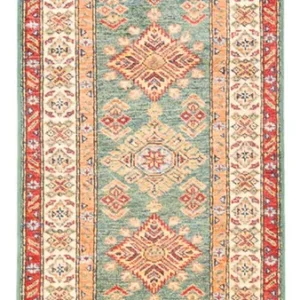 Løper Ziegler Teppe - Kazak - 178 x 58 cm - lysegrønn